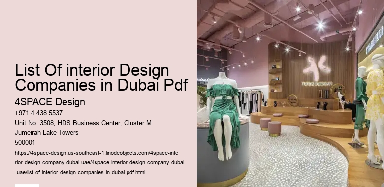 List Of interior Design Companies in Dubai Pdf